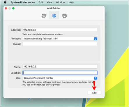 Steps to Add a Printer Using IP Address for Mac – Tulane Law School Portal